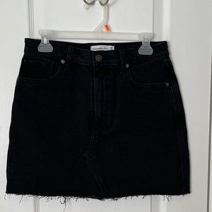 Black Denim Skirt